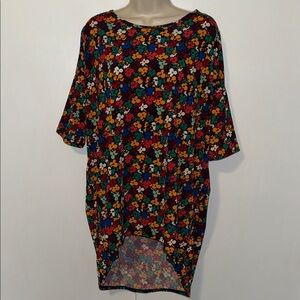 LuLaRoe Irma Tunic Top Mod Retro Floral Women’s Medium M